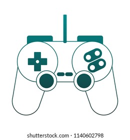 Modern console gamepad blue lines