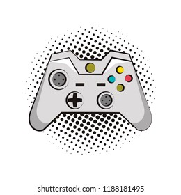 Modern console gamepad pop art