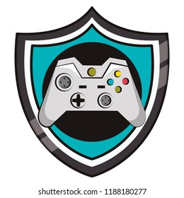 Modern console gamepad Shield emblem