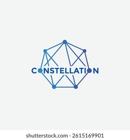 Modern Constellation Logo – Geometric Star Network Design for Tech, Space, or Innovation Brands
