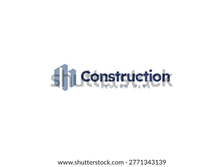 Modern Construction and Real Estate Logo Design Template - Professional Building, Architecture, and Contractor Vector Icon