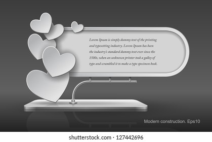 Modern construction, Valentines day, vector, design