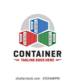modern container or metal box logo design