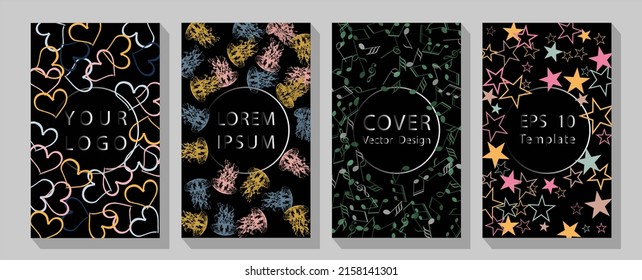  Modern contemporary art.  Vector music note background design.
