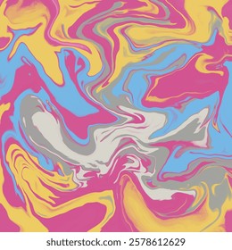  modern and contemporary artwork that celebrates the beauty of abstract expressionism. The Bold colour pink-yellow-blue and fluid lines create a sense of energy and movement. This piece is perfect for