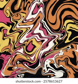 modern and contemporary artwork that celebrates the beauty of abstract expressionism. The artist's use of bold yellow and pink-orange creates a sense of energy and movement. This piece is perfect for 