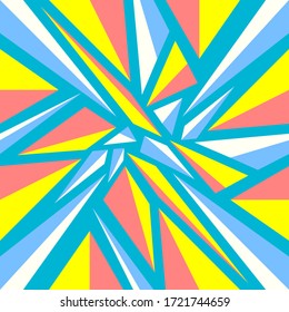 modern contemporary colorful geometric pattern on green