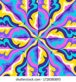 modern contemporary floral switching colorful pattern