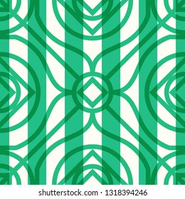 modern contemporary green and white geometric lines pattern