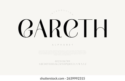 Modern contrast serif typeface with fashionable curves and editorial flair
