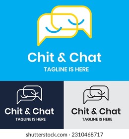 Modern conversation bubble chatting and calls app digital logo	