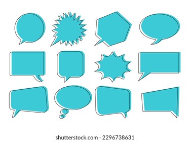 Modern Conversation Bubble for quote text template design elements