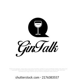 modern conversation logo combination glasses
