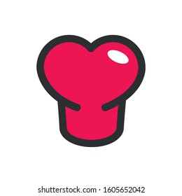 Modern cook hat logo emblem