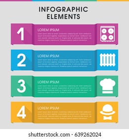 Modern cooker infographic template. infographic design with cooker icons includes cooker, chef hat. can be used for presentation, diagram, annual report, web design.