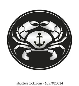 Modern, cool and elegant crab logo, suitable for company, business and restaurant