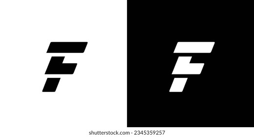 Modern and cool F logo design 