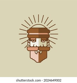Ilustración de caracteres modernos, fríos, planos, geométricos, de cámara de dibujo