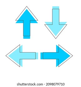 Modern Cool Icon Arrow for Game UI
