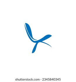 diseño de logotipo K de letra moderna y fresca para la empresa de construcción