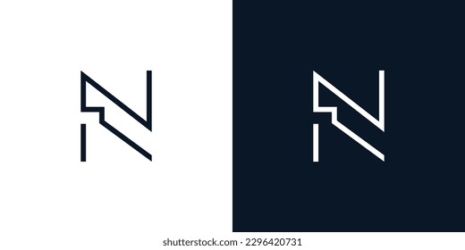 Modern and cool  letter N initials logo design 