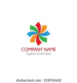 Modern and Cool Logo Design with Flower Concept