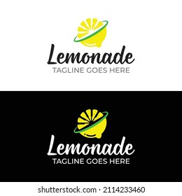 Modern cool looking abstract lemonade logo design