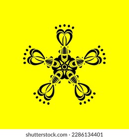 ilustración moderna y genial de mandala.