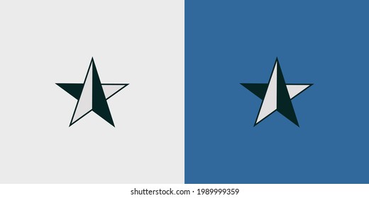 Modern and cool navigation star logo design
