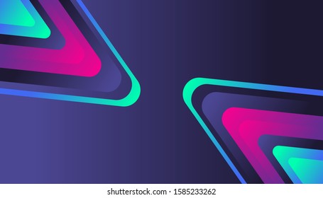 Modern cool shape neon glow gradient background template for business corporate, brochure, flyer, wallpaper, banner, presentation, advertising vector eps 10