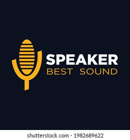 Modern and cool SPEAKER LOGO DESIGN. Speaker and Music Logo Vector
