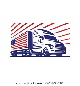 modern and cool truck logo design