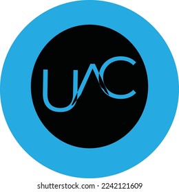 Modern and cool UAC letter initials logo
