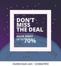Modern Copyspace Banner Template Card Illustration - Space Theme