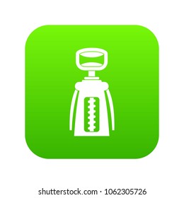 Modern corkscrew icon digital green for any design isolated on white vector illustration