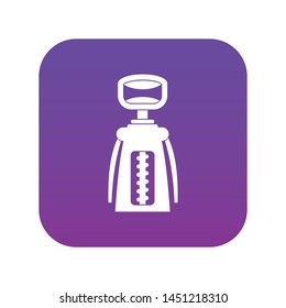 Modern corkscrew icon digital purple for any design isolated on white vector illustration