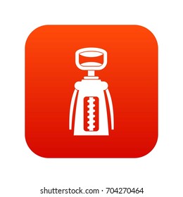 Modern corkscrew icon digital red for any design isolated on white vector illustration