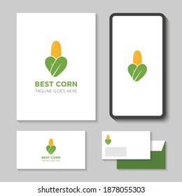 modern corn farm logo and icon vector illustration best design template