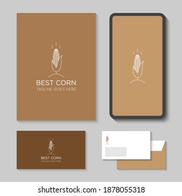 modern corn farm logo and icon vector illustration best design template