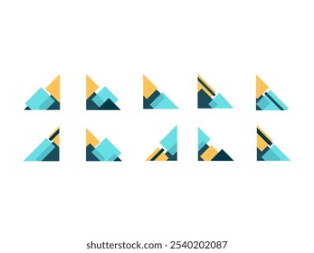 Modern Corner Shape Element Set