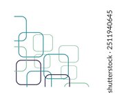 Modern corner shape geometric vector element