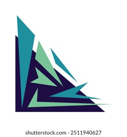 Modern corner shape geometric vector element