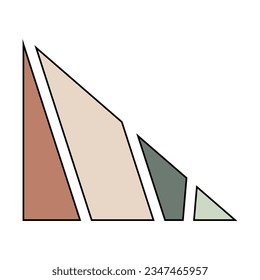 Modern corner shape vector element