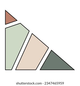 Modern corner shape vector element