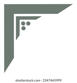 Modern corner shape vector element