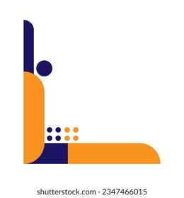 Modern corner shape vector element