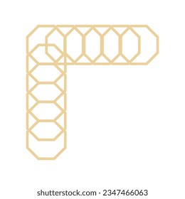 Modern corner shape vector element