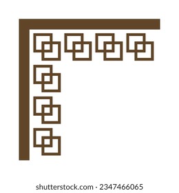 Modern corner shape vector element