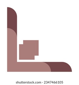 Modern corner shape vector element