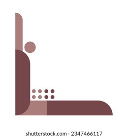 Modern corner shape vector element